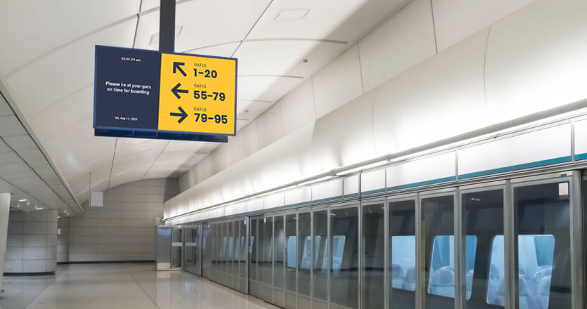wayfinding digital signage for transportation