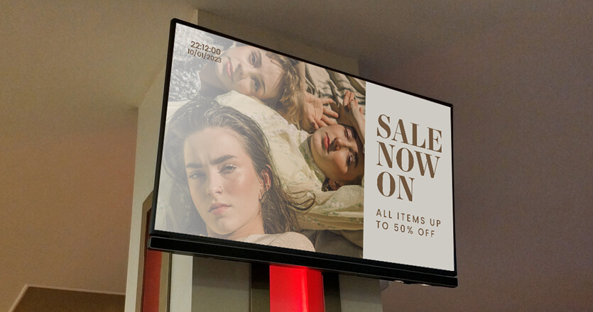 Sales digital signage display