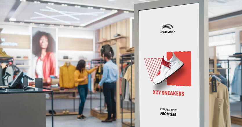digital signage in a retail store