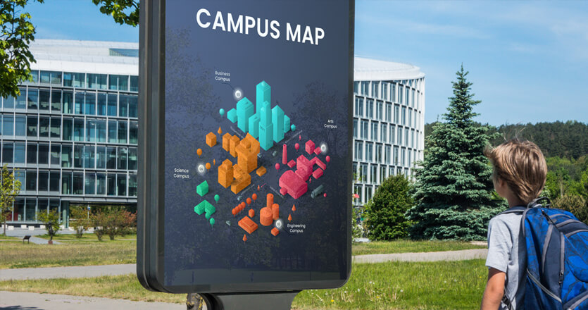 campus wayfinding digital signage