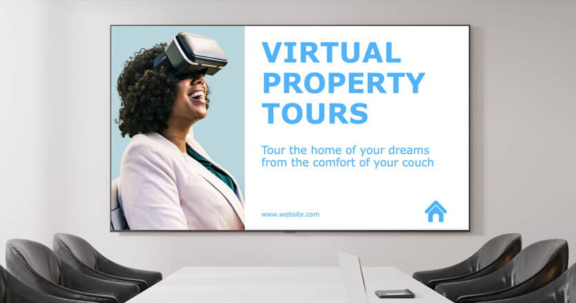 real estate digital signage display