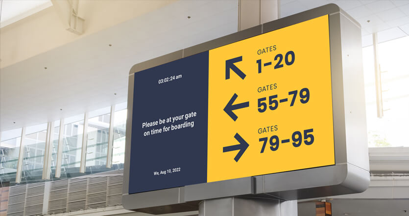 transportation wayfinding digital signage
