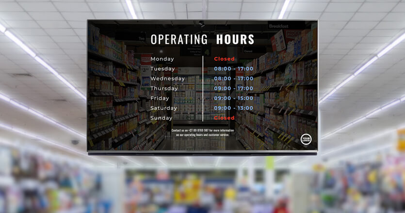 supermarket digital signage