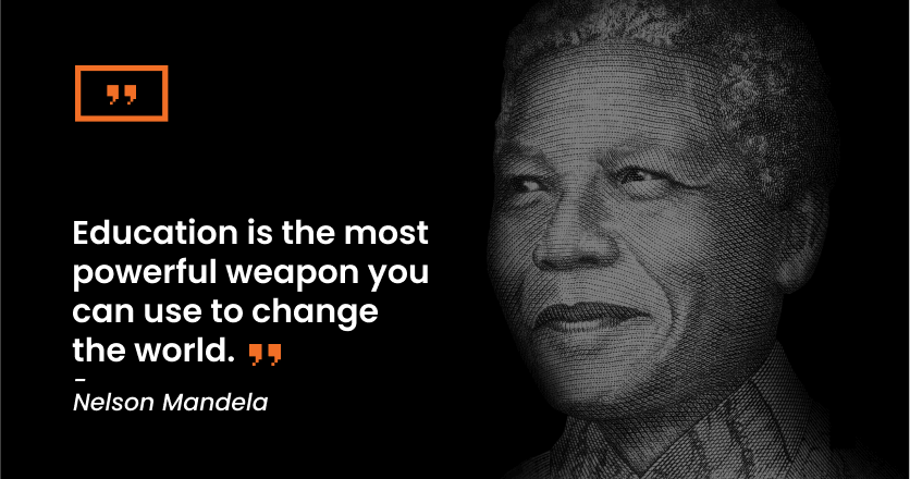 Image with a quote from Nelson Mandela