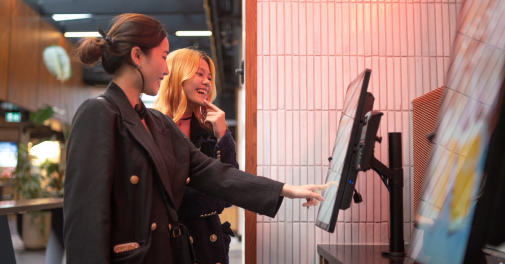 Combining entertainment and shopping with interactive digital signage