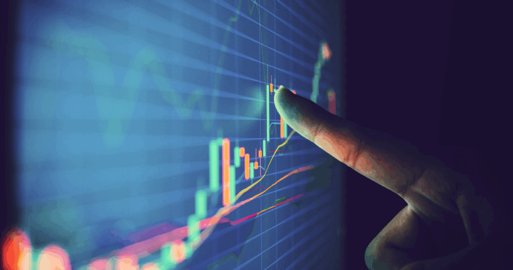 A screen showing metrics