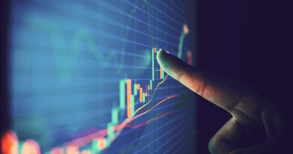 A screen showing metrics